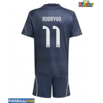 Real Madrid Rodrygo Goes #11 Auswärts Trikotsatz Kinder 2025-26 Kurzarm (+ Kurze Hosen)